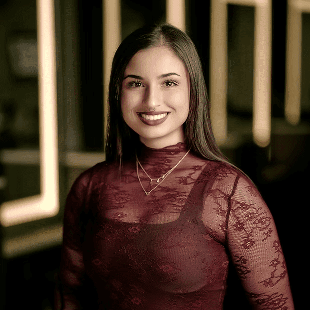 Portrait of Gabriella, a professional stylist at Salon Bliss & Spa, showcasing their expertise and style.